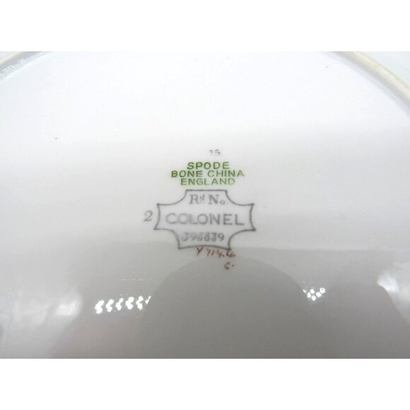 SPODE COLONEL Scalloped Plate Gold Rim England Vintage 10.5" - Picture 5 of 11